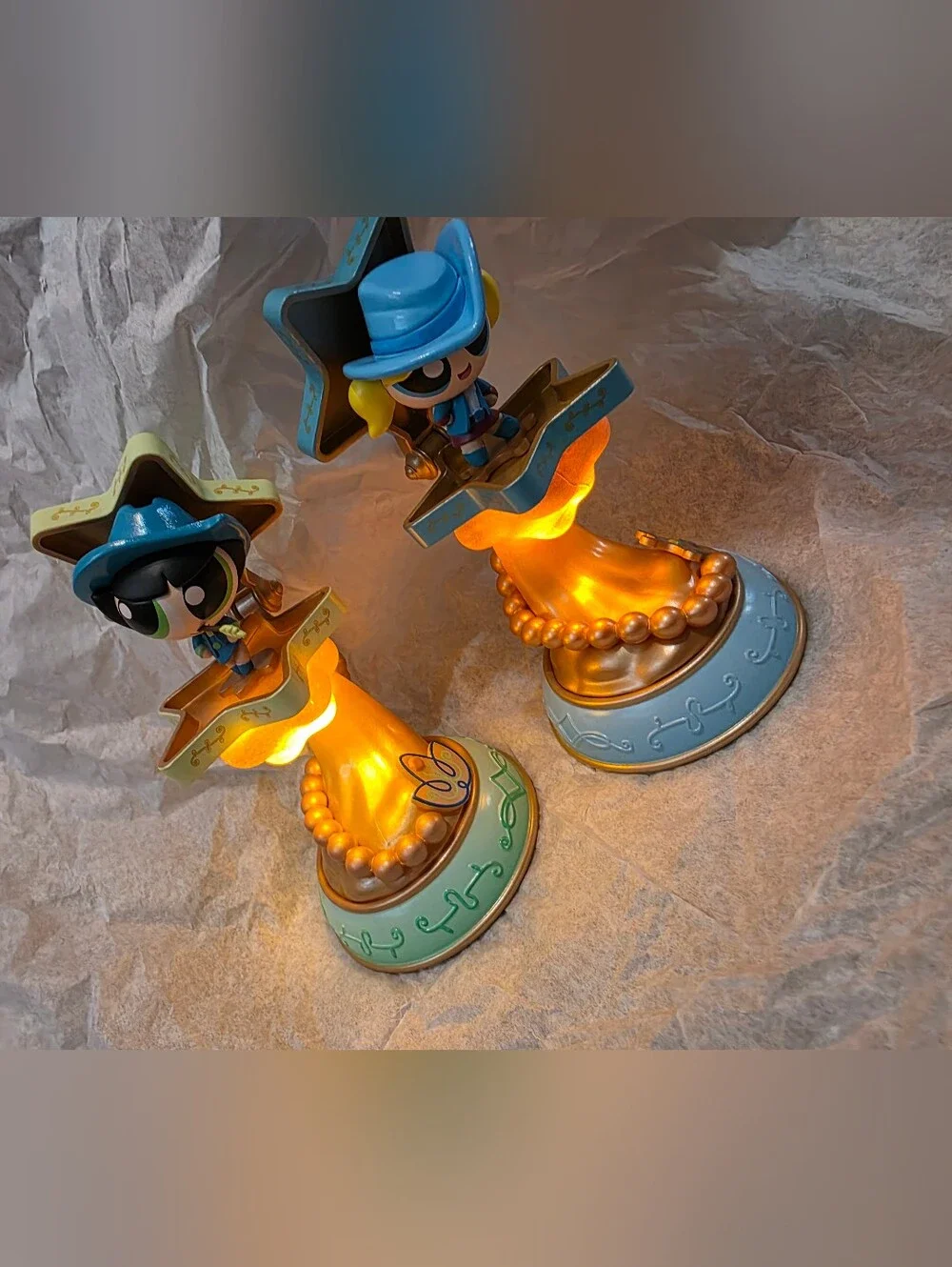 Powerpuff Girls Light-up Cowgirl Figures - Bundle Of 2